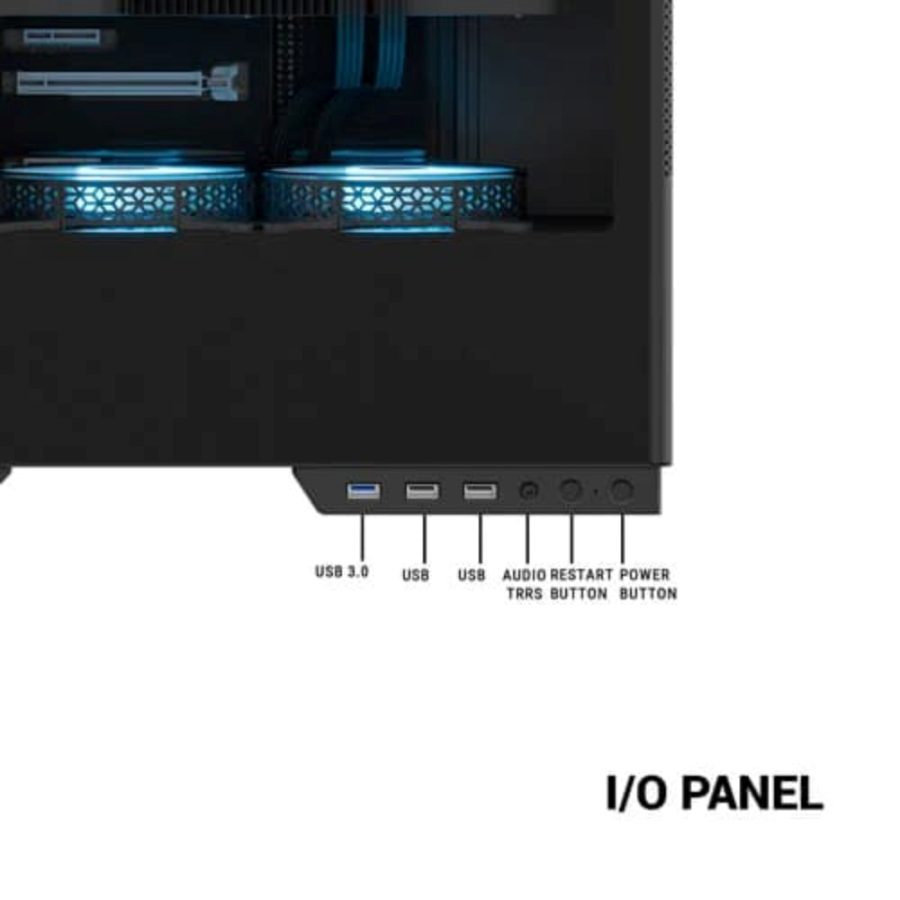 ANT ESPORTS X2 LCD ARGB ATX Mid Tower Cabinet (Black) - picture 2