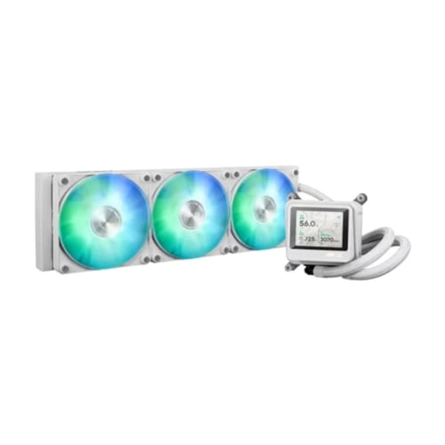 Asus AYW Gaming LC 360 ARGB LCD CPU Liquid Cooler (White) (With LCD Display)
