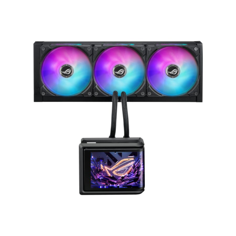 ASUS ROG Ryuo IV SLC 360mm ARGB CPU Liquid Cooler (Black) (With LCD Display) - picture 2