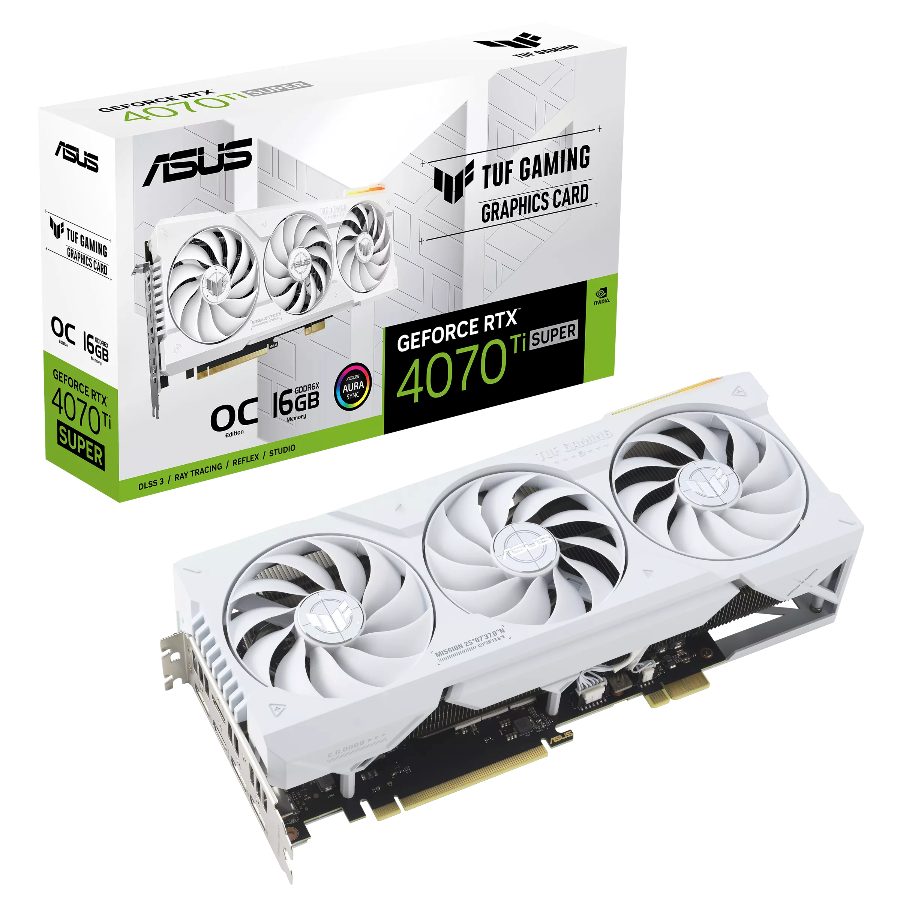 ASUS TUF Gaming RTX 4070 Ti Super BTF OC White 16GB Nvidia Graphics Card