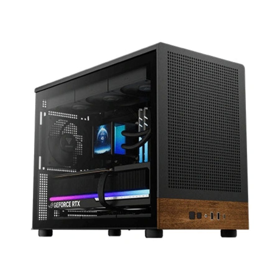 GAMDIAS ATHENA M4M Wood MATX Mini Tower Cabinet (Black)