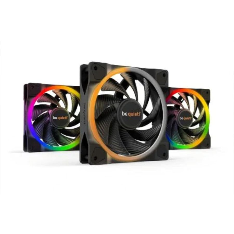 BE QUIET Light Wings 120mm ARGB PWM High Speed Cabinet Fan (Black) (Triple Pack)