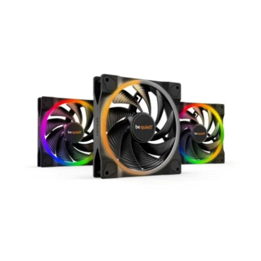 BE QUIET Light Wings 140mm ARGB PWM High Speed Cabinet Fan (Black) (Triple Pack)