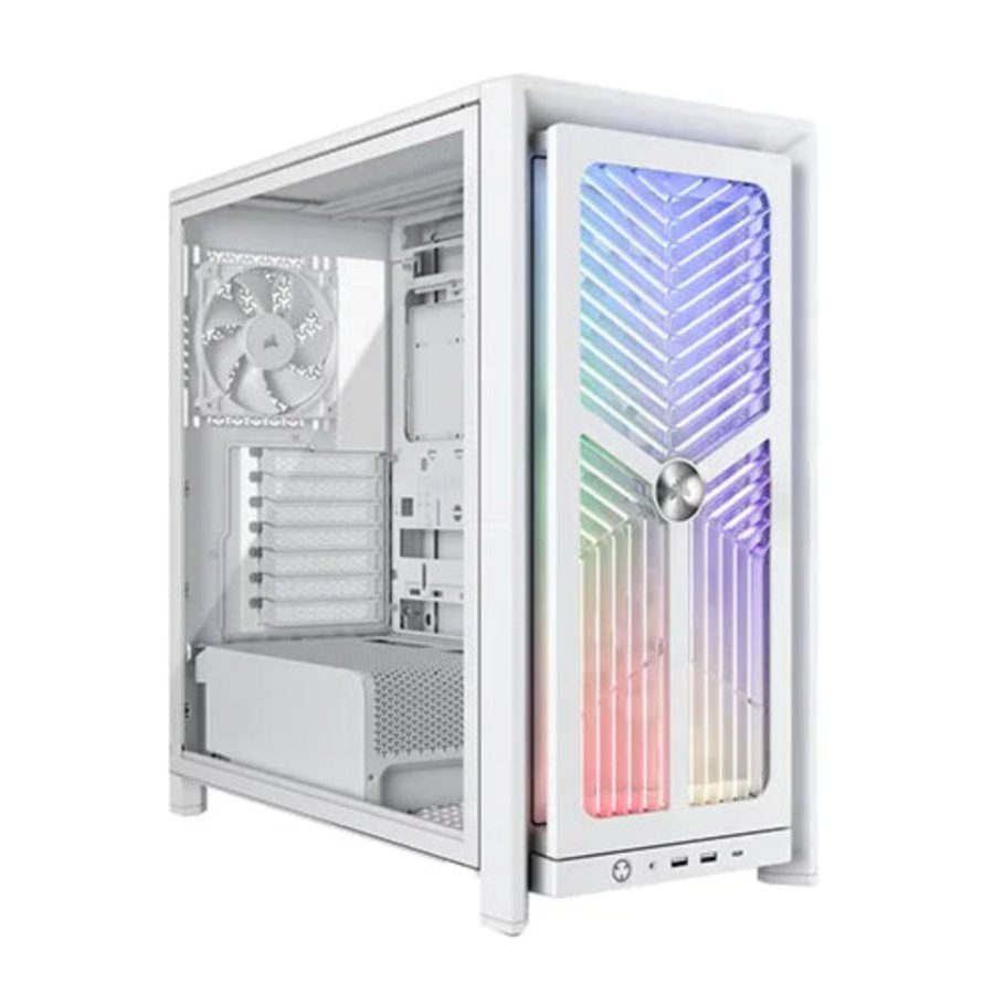 CORSAIR Frame 4000X RS ARGB EATX Mid Tower Cabinet (White)