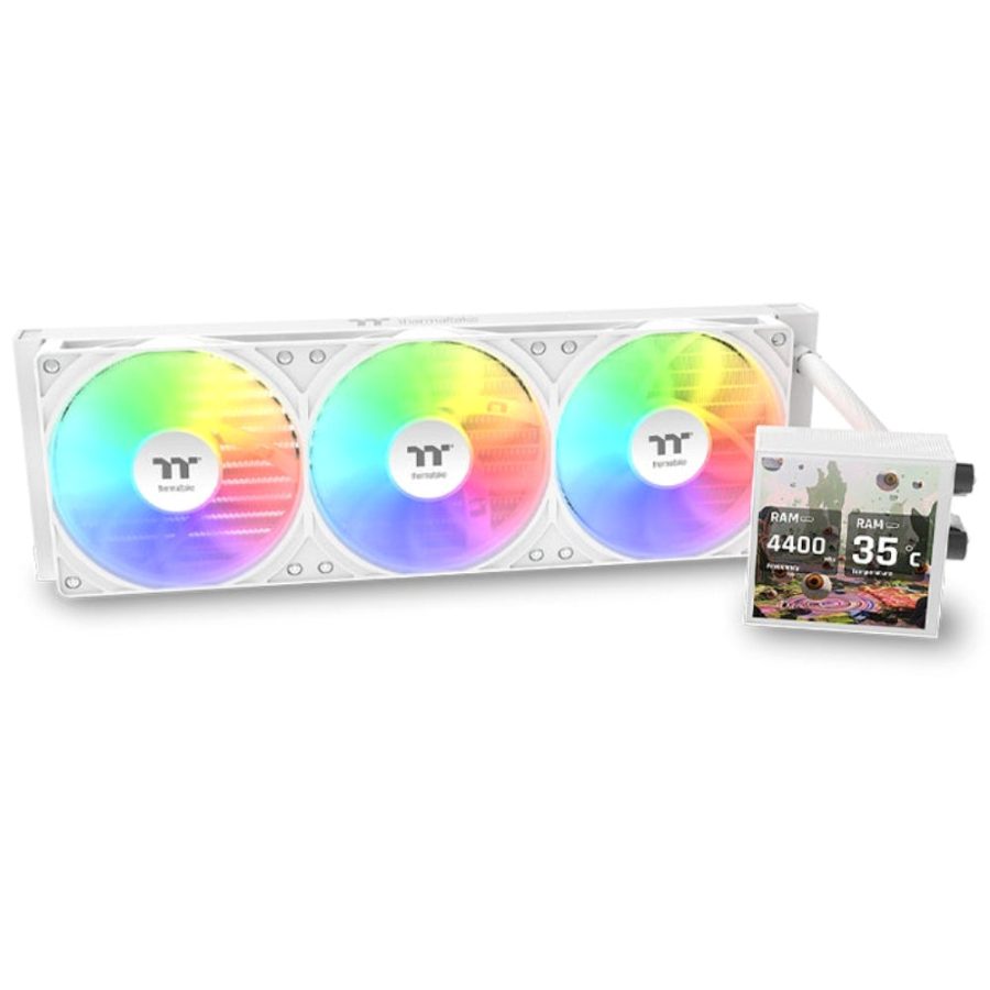 THERMALTAKE LB360 Ultra 360mm ARGB Liquid Cooler (Snow) (With LCD Display)