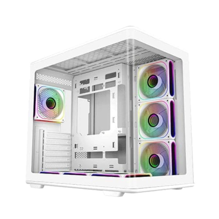 COOLER MASTER Elite 600 ARGB ATX Mid Tower Cabinet (White)