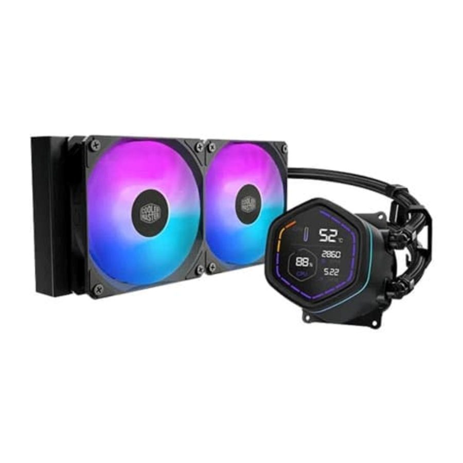 COOLER MASTER Masterliquid Core NEX Digital 240mm ARGB CPU Liquid Cooler (Black)