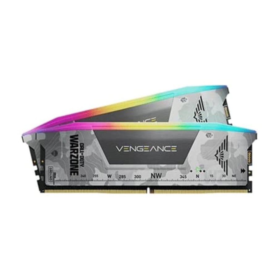CORSAIR Vengeance Call of Duty Warzone RGB 32GB (16GB x 2) 6000MHz DDR5 RAM (Grey) (CL30)