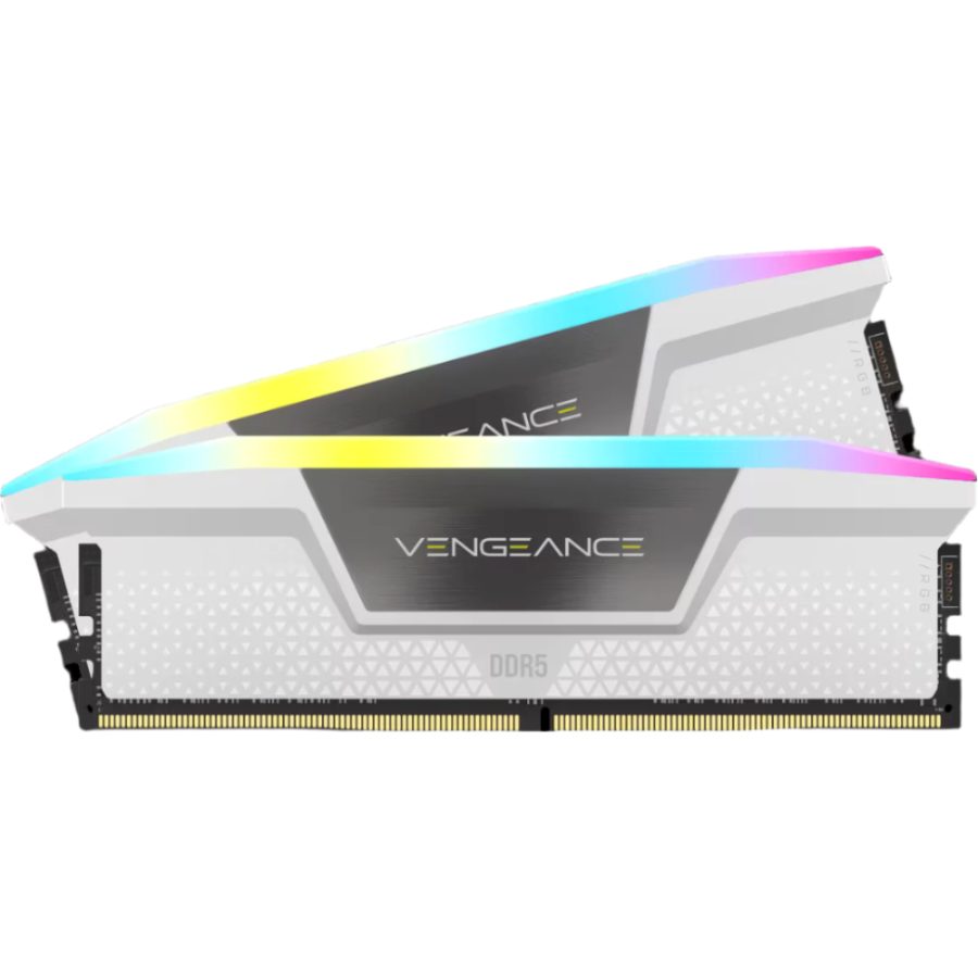 CORSAIR Vengeance RGB 32GB (16GB x 2) 6000MHz DDR5 RAM (White) (CL30)