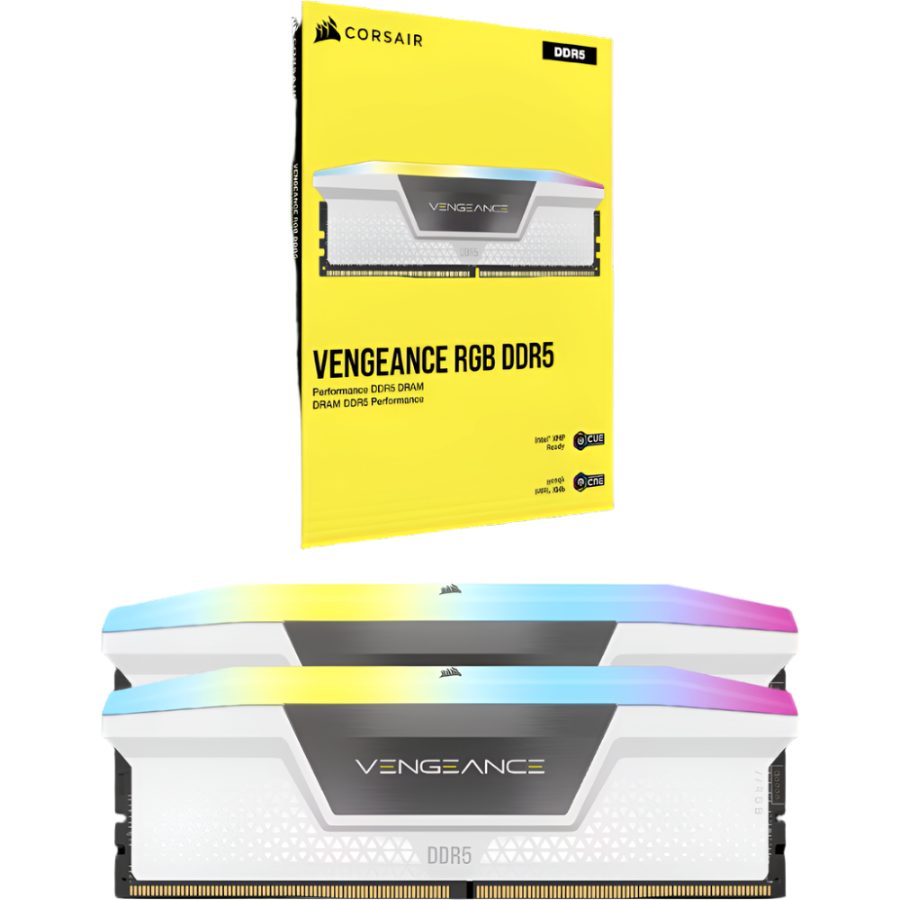 CORSAIR Vengeance RGB 32GB (16GB x 2) 6000MHz DDR5 RAM (White) (CL30) - picture 3