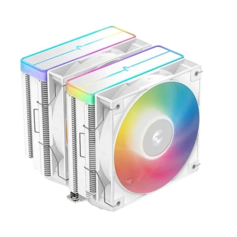 DEEPCOOL AG620 V2 ARGB 120mm Dual Tower CPU Air Cooler (White)