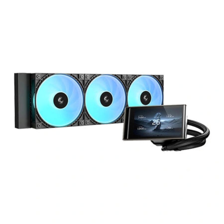 DEEPCOOL LT360 Vision 360mm ARGB CPU Liquid Cooler (Black) (With LCD Display)