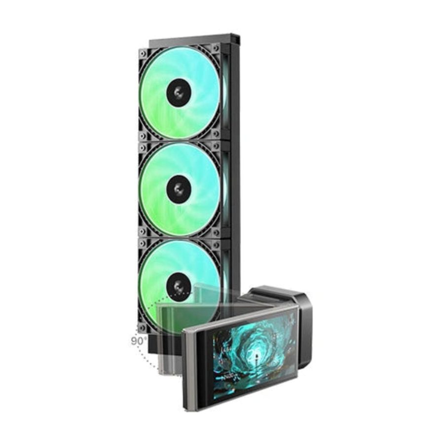 DEEPCOOL LT360 Vision 360mm ARGB CPU Liquid Cooler (Black) (With LCD Display) - picture 2