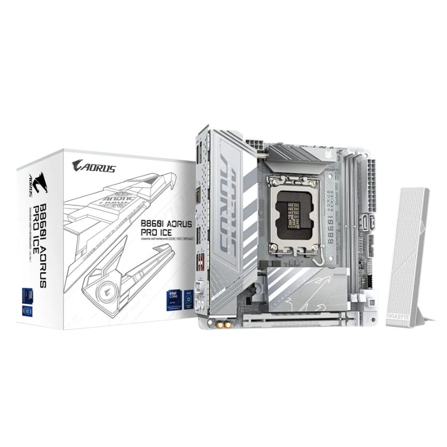 GIGABYTE B860I Aorus Pro ICE DDR5 Intel Motherboard (White)