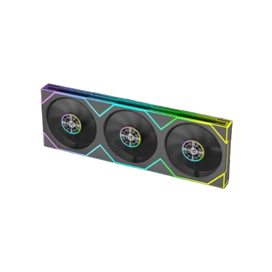 KARNAGE Sunbeam 360 ARGB Case Fan (Black) (Triple Pack)