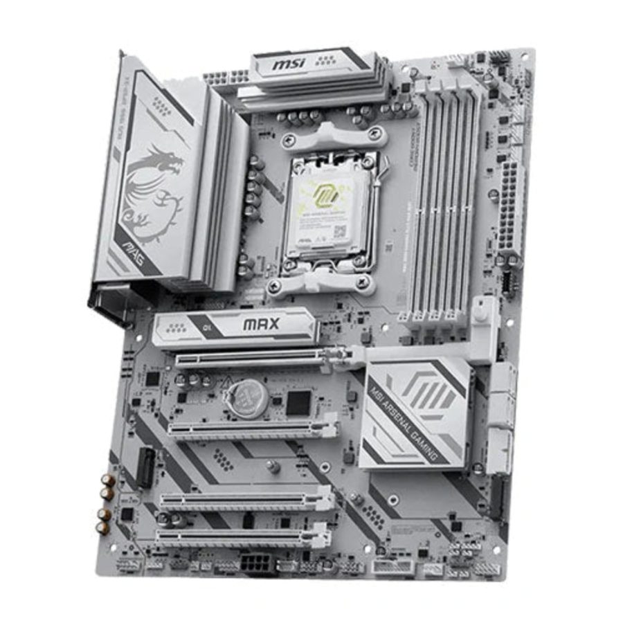 MSI MAG B850 Gaming Plus Max Wifi7 DDR5 White AMD Motherboard - picture 3