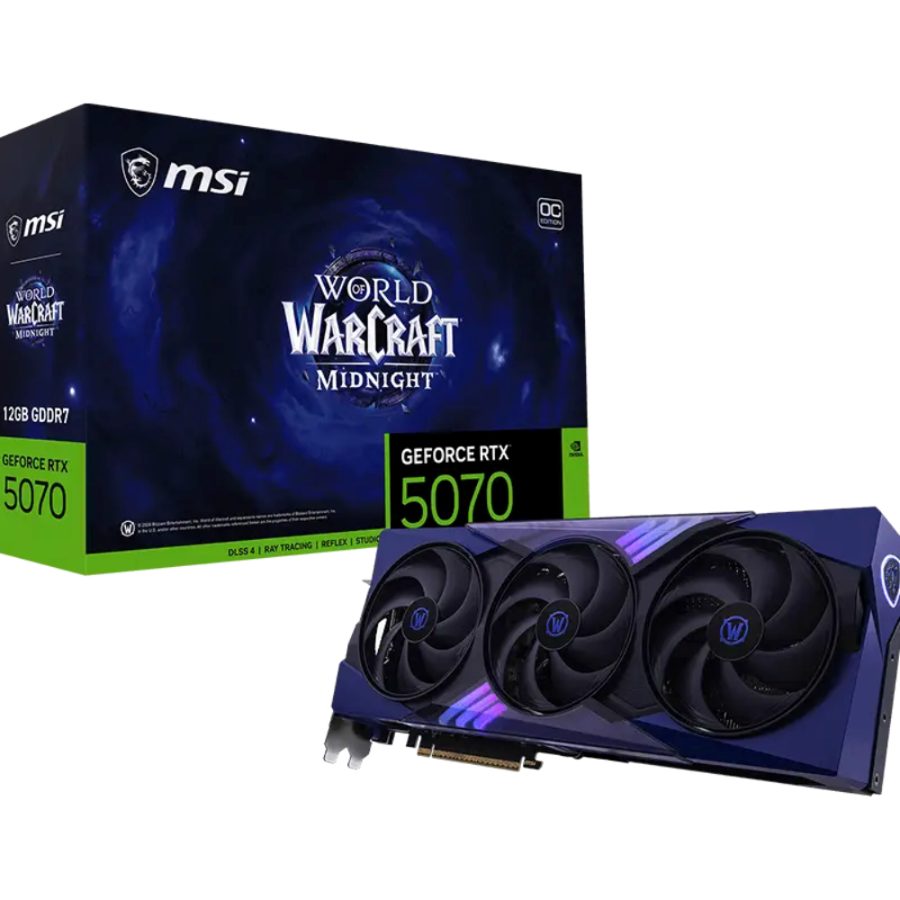 MSI GeForce RTX 5070 World Of Warcraft Midnight Void Edition OC 12GB NVIDIA Graphic Card