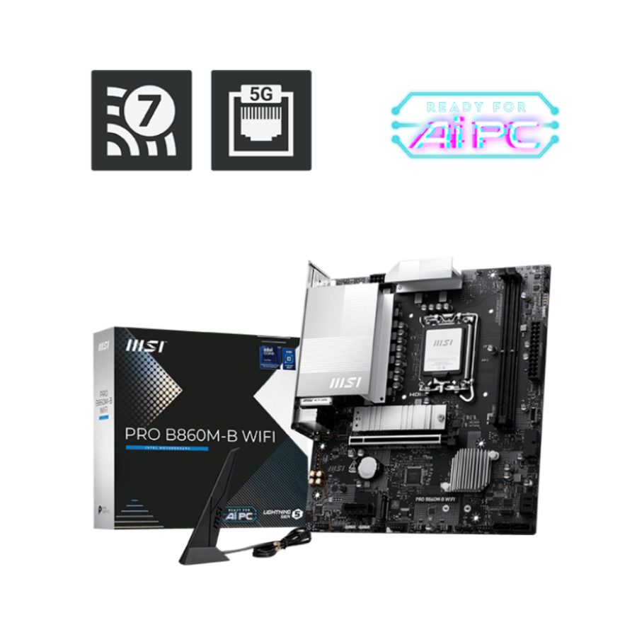 MSI Pro B860M-B Wifi7 DDR5 Intel Motherboard