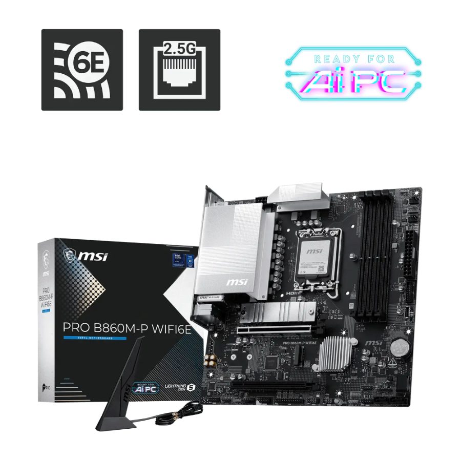 MSI Pro B860M-P Wifi6e DDR5 Intel Motherboard