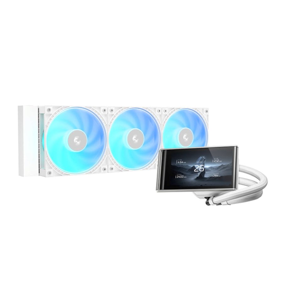 DEEPCOOL LT360 Vision 360mm ARGB CPU Liquid Cooler (White) (With LCD Display) - picture 2