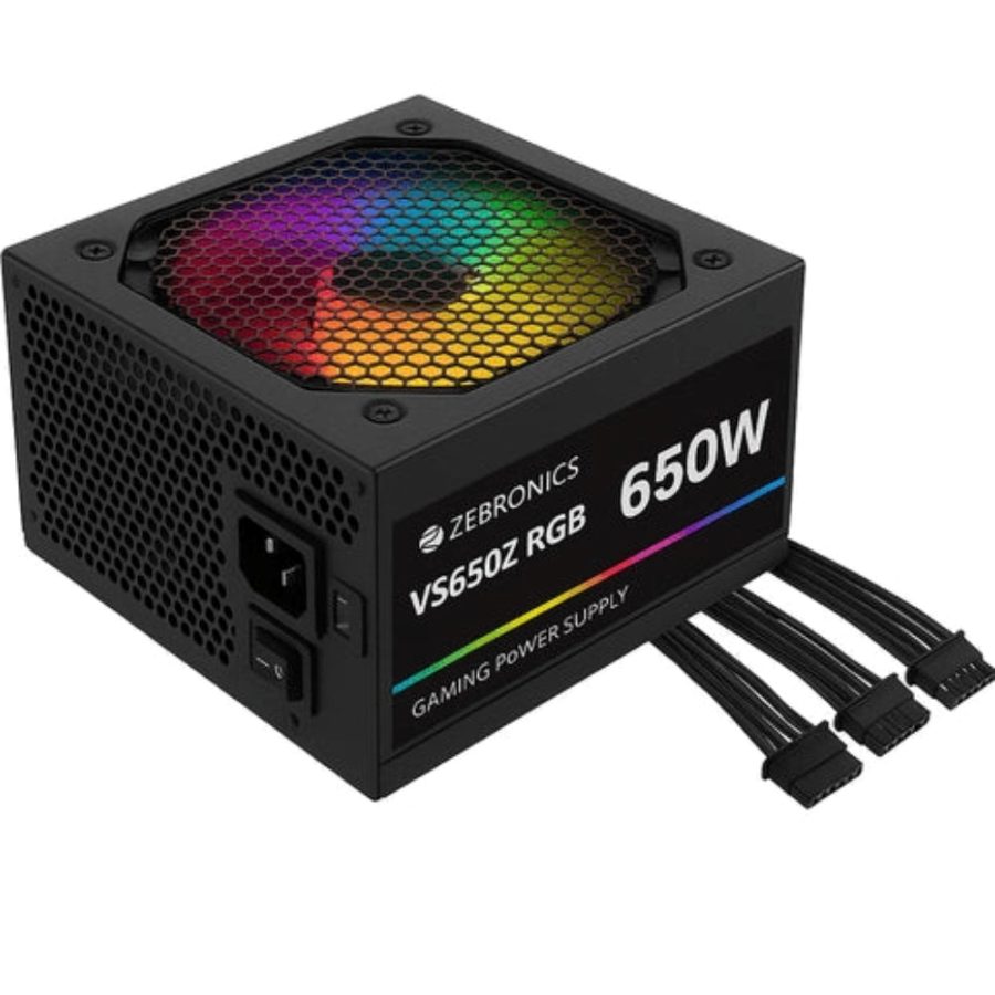 ZEBRONICS Zeb VS650Z 650W Non-Modular Power Supply (Black)