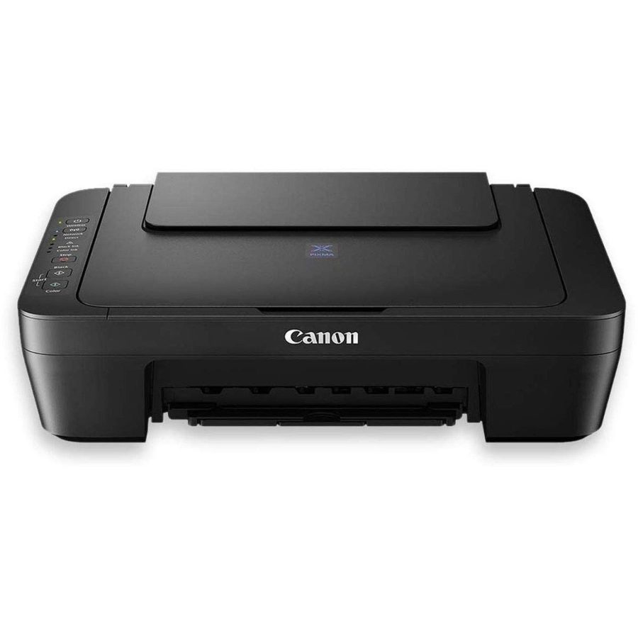 Canon PIXMA E470 Wi-Fi Color All-in-One Inkjet Printer, Print Scan Copy, 4800 × 600 dpi Resolution, Auto Power On, Wireless Printing for Home Use (Black)